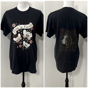 Viva La Fiesta Gildan Unisex Medium Sugar Skull Short-Sleeve T-Shirt Black